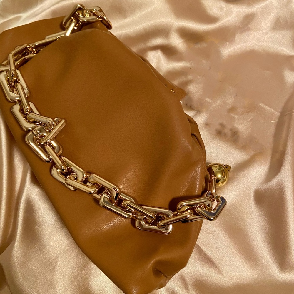PU Dumpling Bag - Caramel